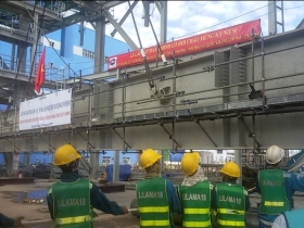 LẮP ĐẶT DẦM CHÍNH LÒ HƠI NHÀ MÁY NHIỆT ĐIỆN DUYÊN HẢI 3 MỞ RỘNG